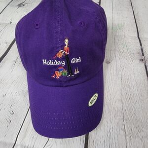 HOLIDAY GIRL BASEBALL HAT SMALL FIT WITH  ADJUSTABLE BACK STRAP.